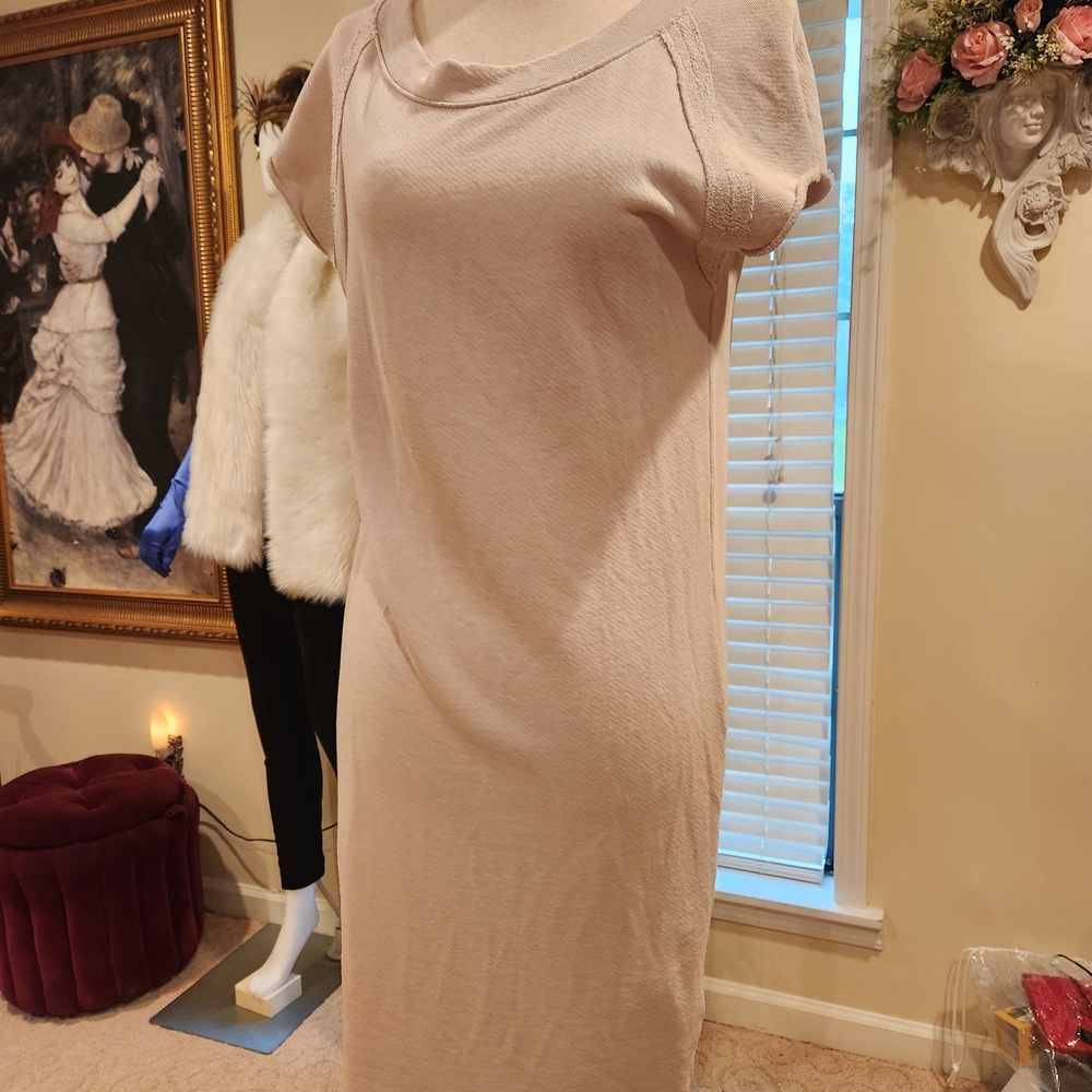 Kain Label Cream/Bone Colored Mini Dress with Ribbed Texture